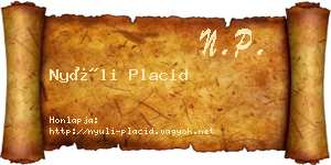 Nyúli Placid névjegykártya